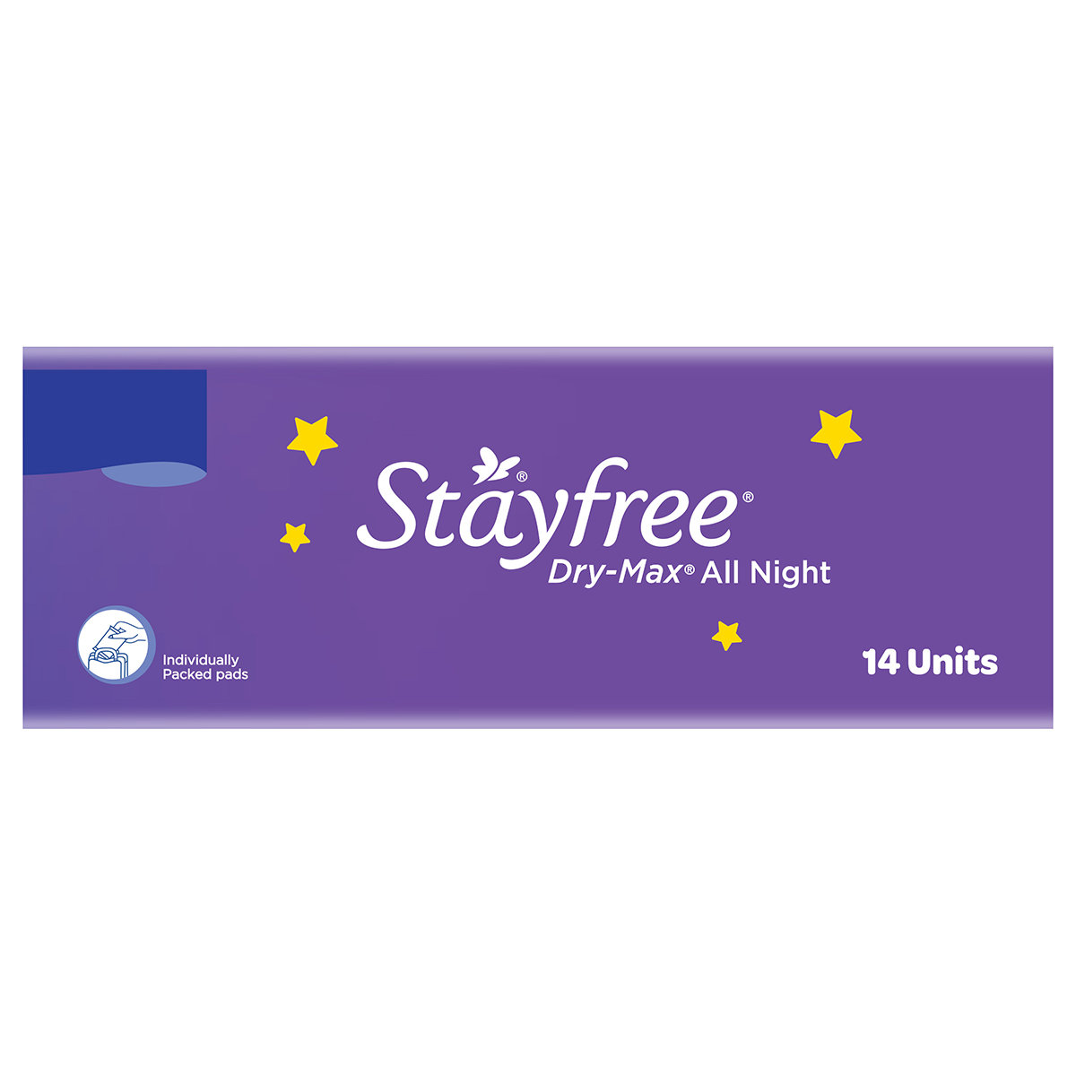 Stayfree Dry-Max All Night Ultra-Dry Pads with Wings XXL, 14 Count, Pack of 1 Stayfree Dry-Max All Night Ultra-Dry Pads with Wings XXL, 14 Count, Pack of 1