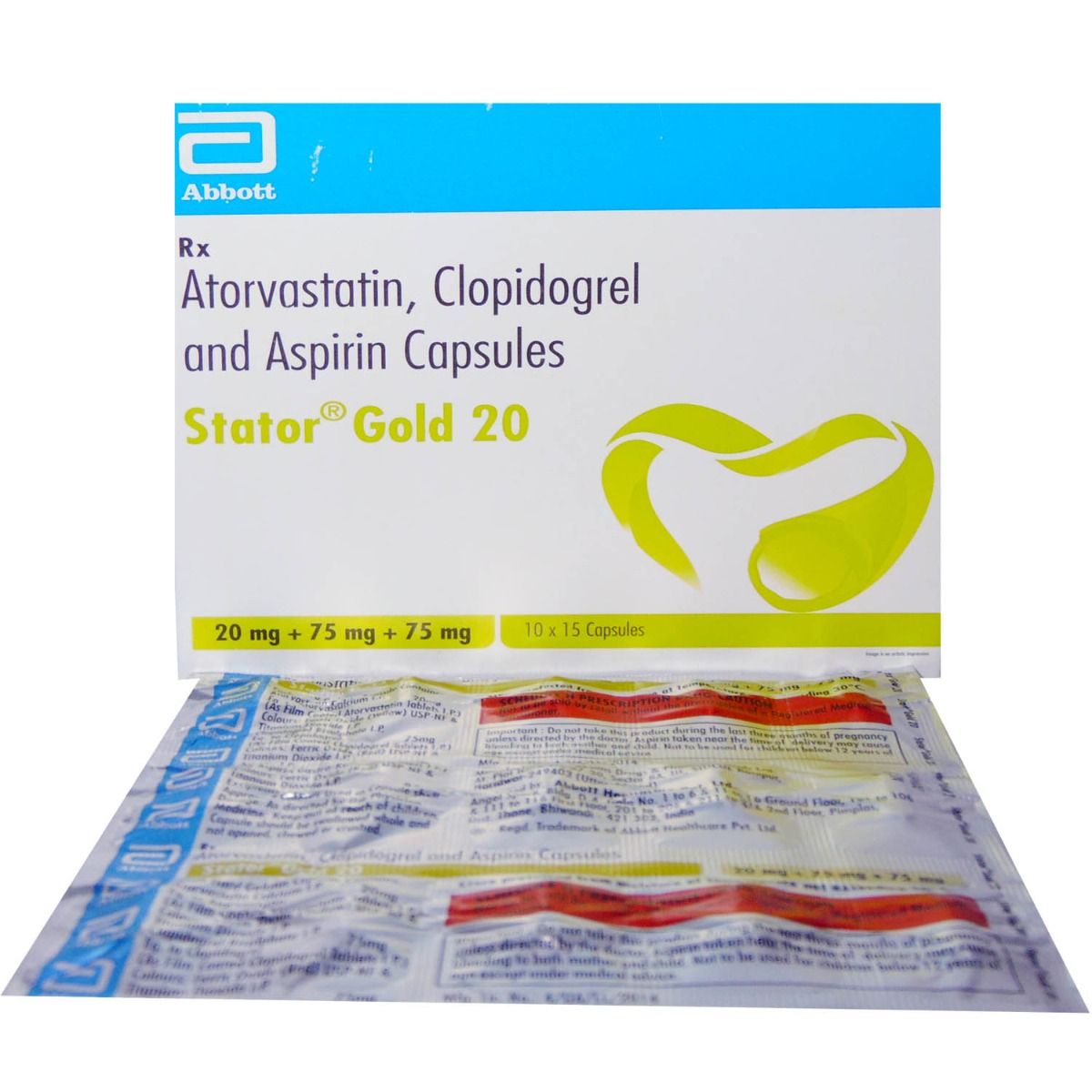 Stator Gold 20/75/75Mg Capsule 15's Price, Uses, Side Effects, Composition Apollo Pharmacy