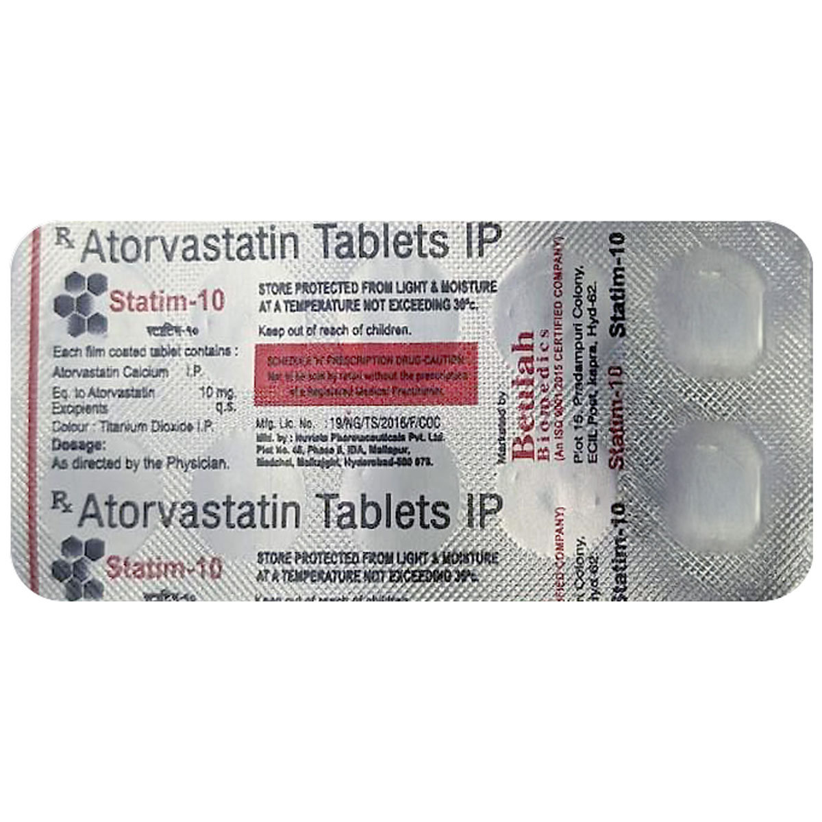 Statim-10 Tablet 10's, Pack of 10 Statim-10 Tablet 10's, Pack of 10