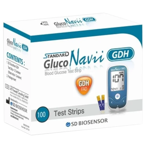 SD Biosensor Standard Gluco Navii Gdh Blood Glucose Strip, 100 Count