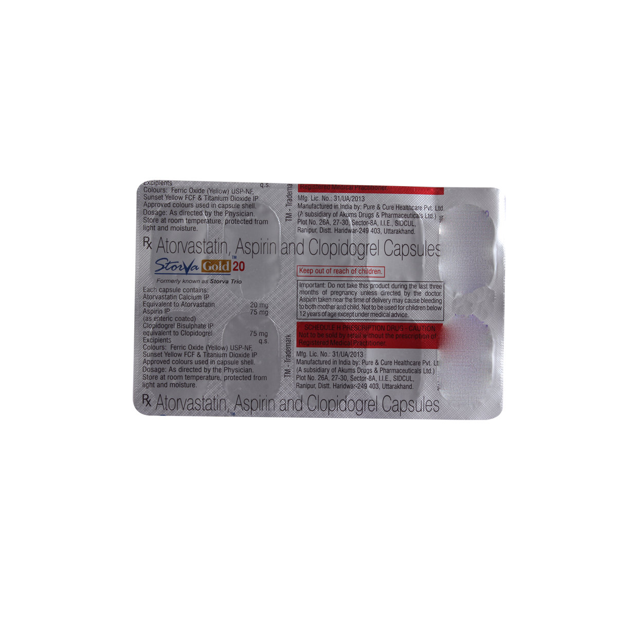 Storva Gold 20 Capsule 10's, Pack of 10 CAPSULES Storva Gold 20 Capsule 10's, Pack of 10 CAPSULES