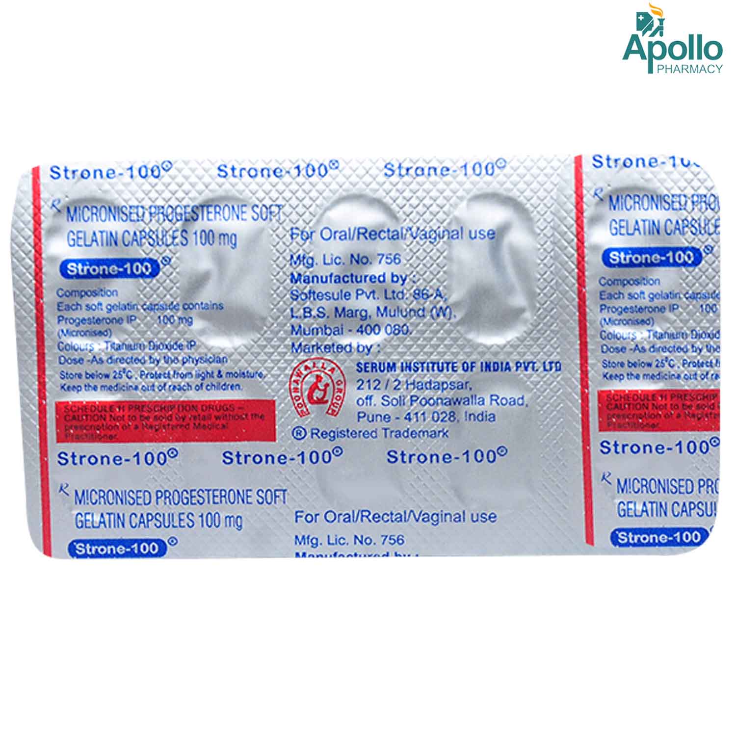 Strone-100 Capsule 10's, Pack of 10 CapsuleS Strone-100 Capsule 10's, Pack of 10 CapsuleS