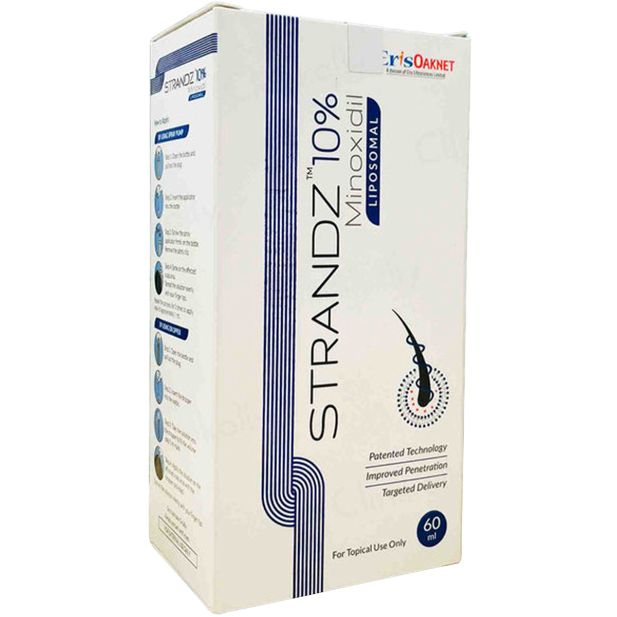 Strandz 10% Minoxidil Liposomal Solution 60 ml, Pack of 1 Tablet Strandz 10% Minoxidil Liposomal Solution 60 ml, Pack of 1 Tablet