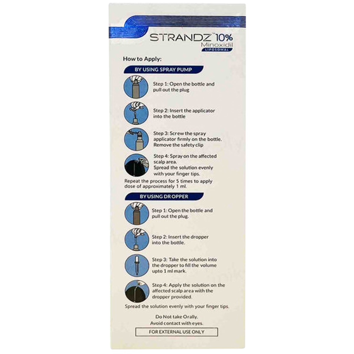 Strandz 10% Minoxidil Liposomal Solution 60 ml, Pack of 1 Tablet Strandz 10% Minoxidil Liposomal Solution 60 ml, Pack of 1 Tablet