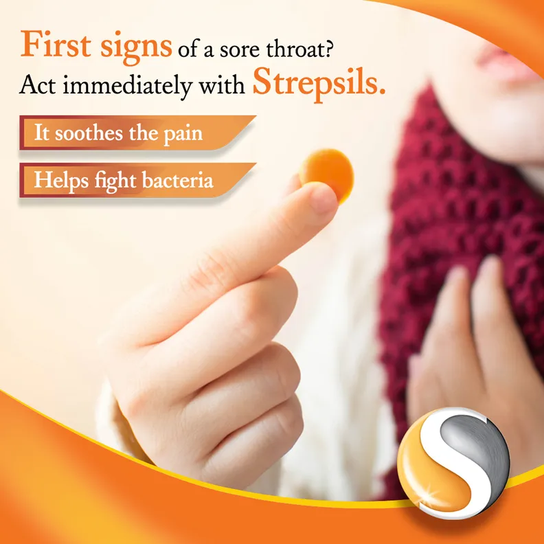 Buy Strepsils Ginger & Lemon Lozenges for Sore Throat, 8 Count | 19 ...