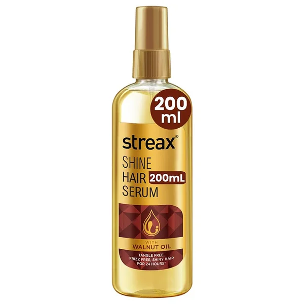 Streax Shine Hair Serum With Walnut Oil, 200 ml, Pack of 1