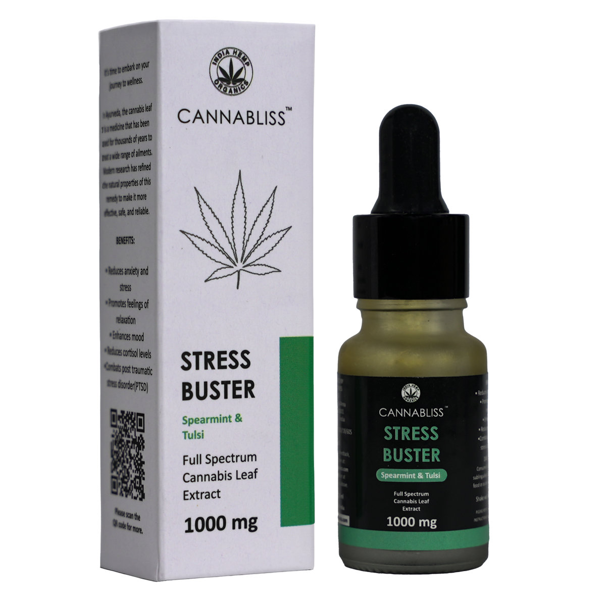 Cannabliss Stress Buster 1000 mg Oil, 10 ml, Pack of 1 Cannabliss Stress Buster 1000 mg Oil, 10 ml, Pack of 1