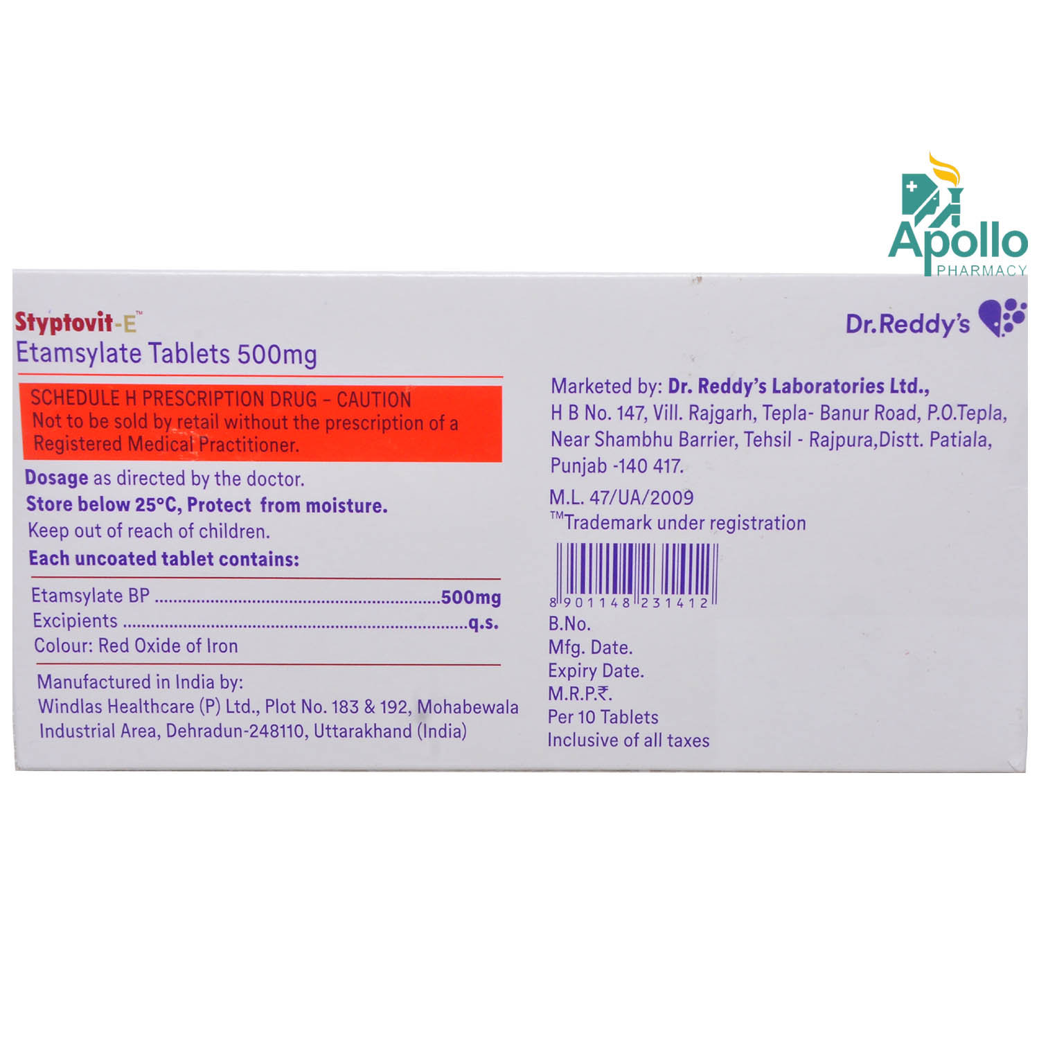 Styptovit-E Tablet 10's, Pack of 10 TABLETS Styptovit-E Tablet 10's, Pack of 10 TABLETS