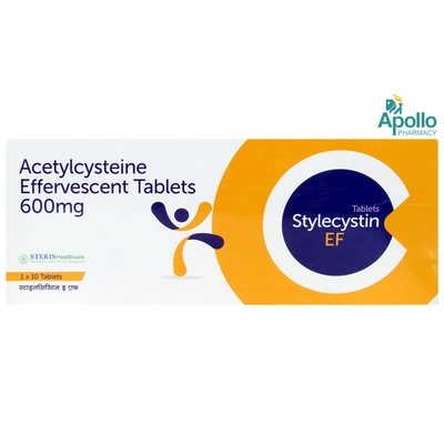 Stylecystin 600 mg Effervescent Orange Flavour Tablet 10's, Pack of 10 TABLETS