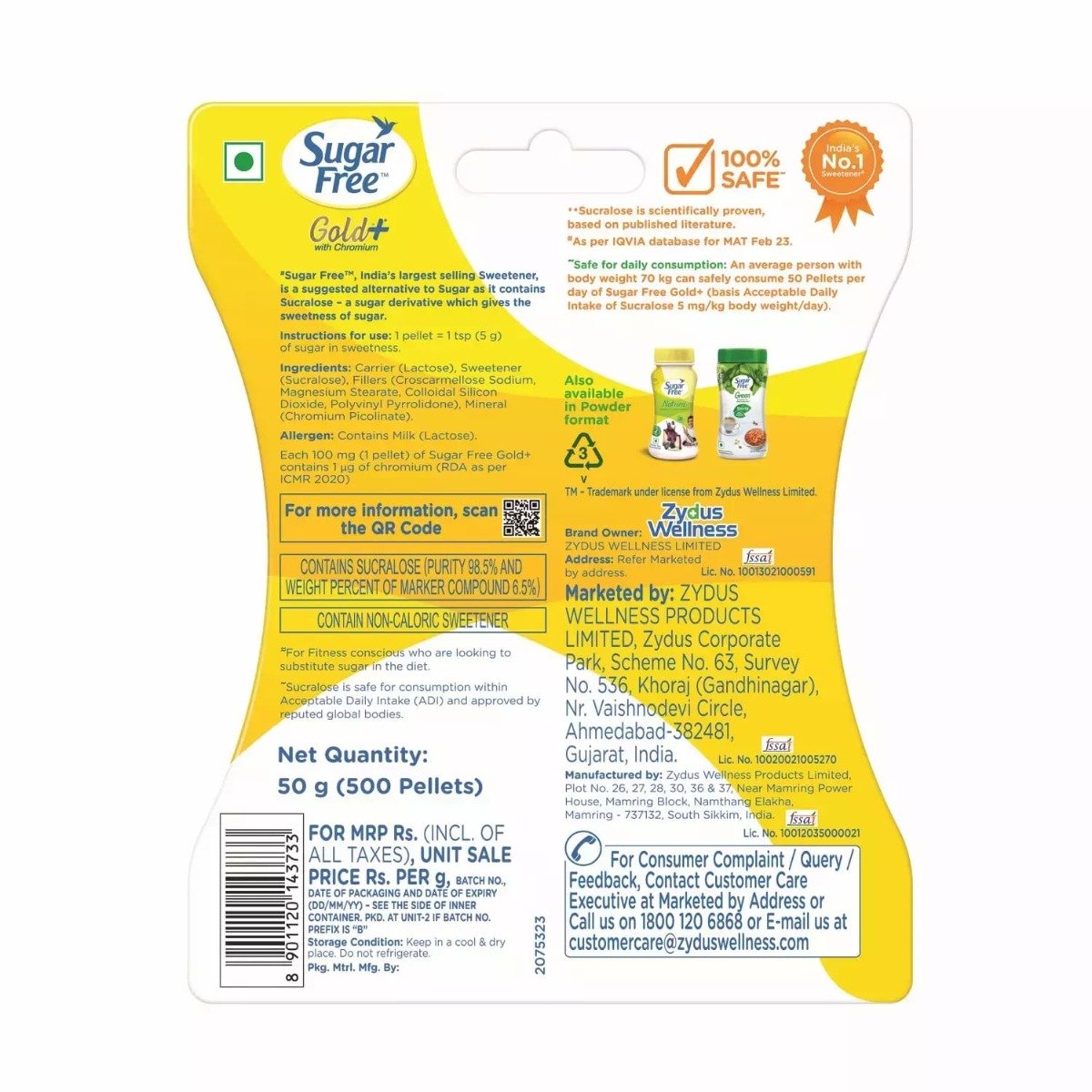 Sugar Free Gold Plus, 500 Pellets, Pack of 1 Sugar Free Gold Plus, 500 Pellets, Pack of 1