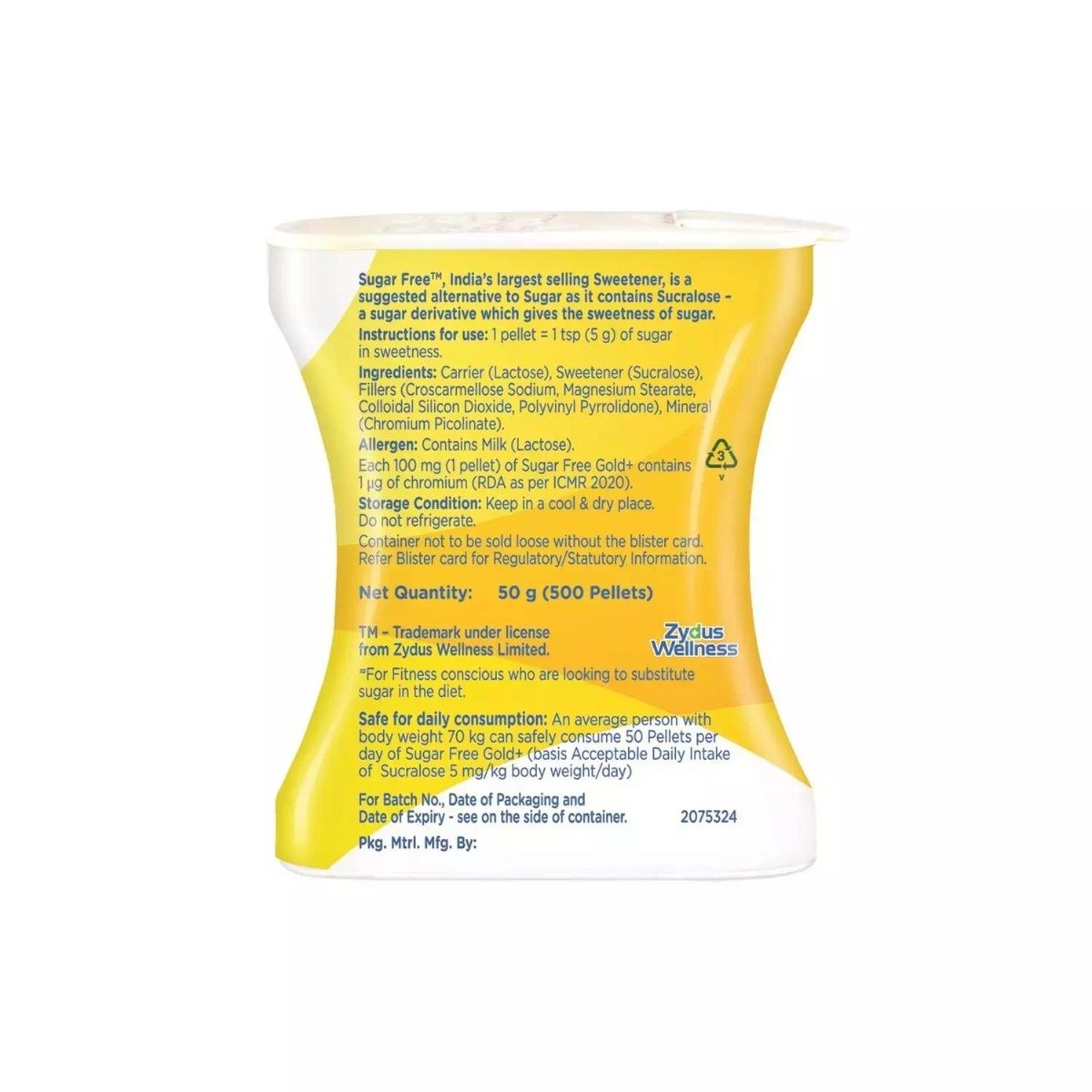 Sugar Free Gold Plus, 500 Pellets, Pack of 1 Sugar Free Gold Plus, 500 Pellets, Pack of 1