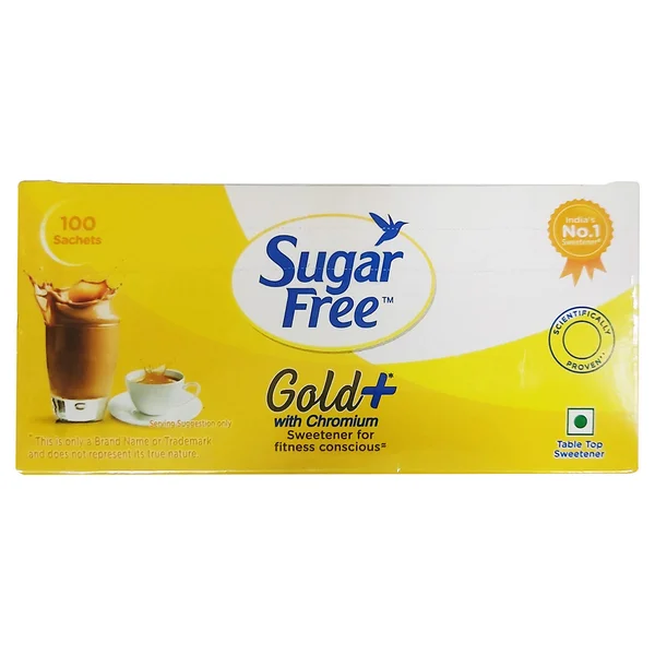 Sugar Free Gold Plus Low Calorie Sugar Substitute, 75 gm (100 sachets x 0.75 gm), Pack of 1