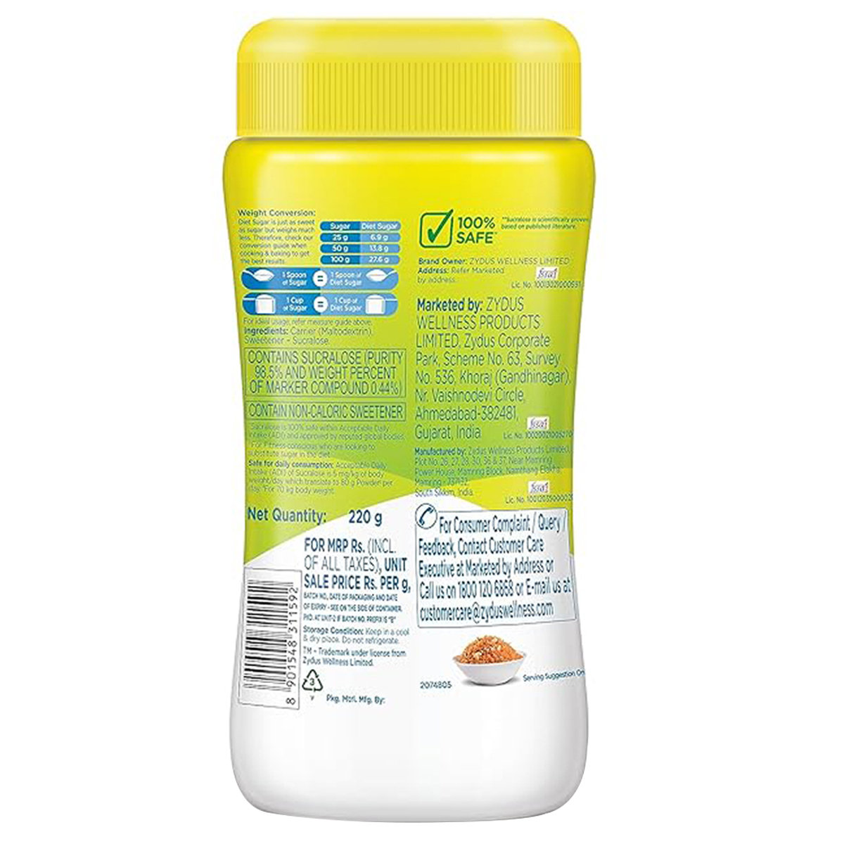 Sugar Free Natura Cook & Bake Diet Sugar, 220 gm, Pack of 1 Sugar Free Natura Cook & Bake Diet Sugar, 220 gm, Pack of 1