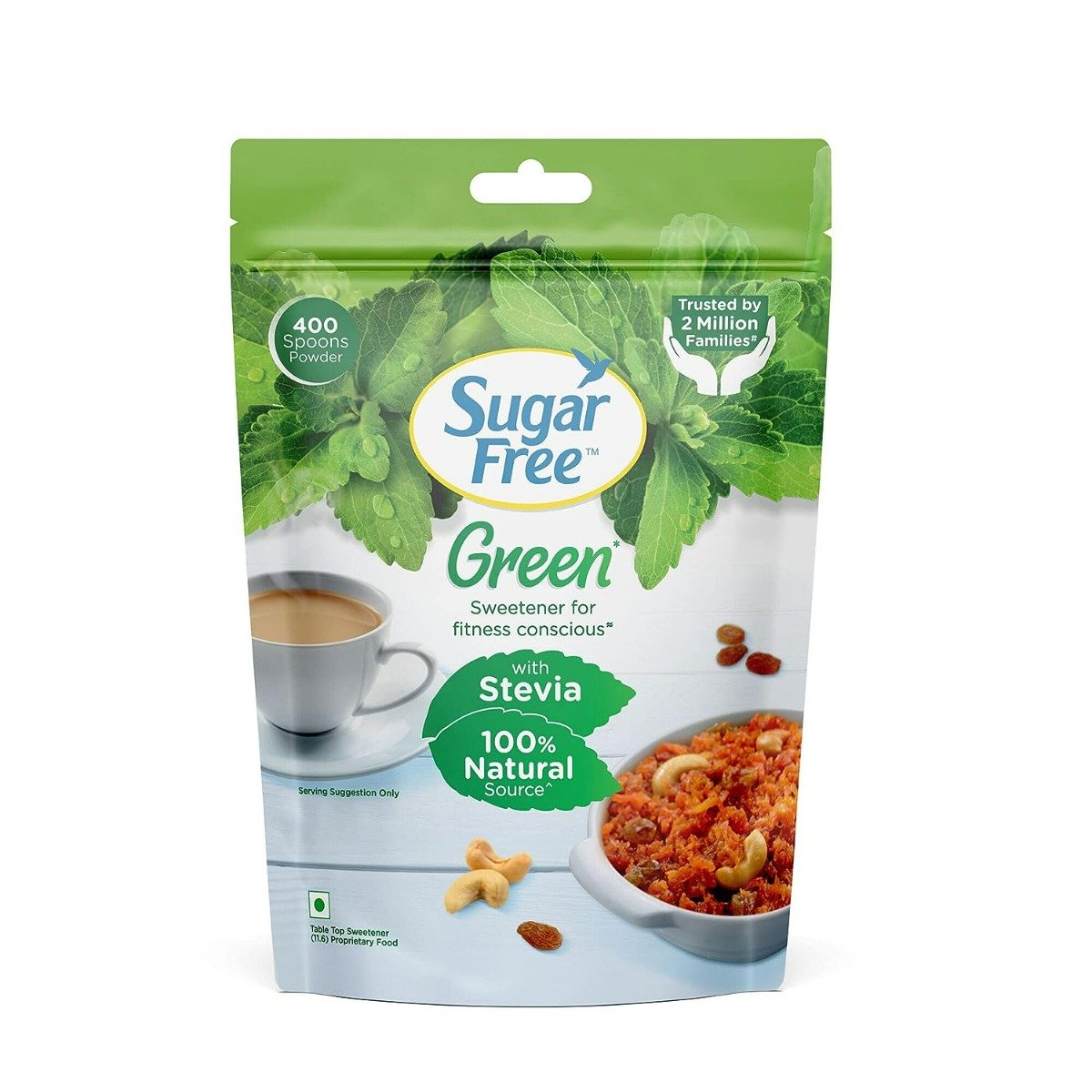 Sugar Free Green with Natural Stevia Powder, 400 gm, Pack of 1 Sugar Free Green with Natural Stevia Powder, 400 gm, Pack of 1