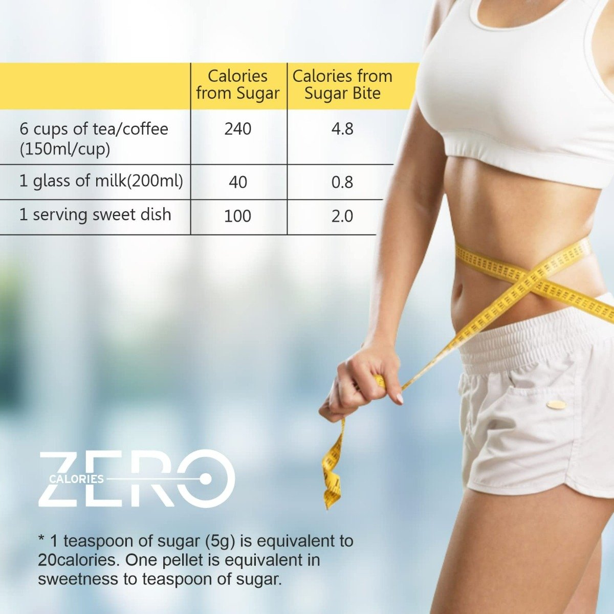 Sugar Bite Gold Pellets Low Calorie Sweetener, 110 Pellets, Pack of 1 Sugar Bite Gold Pellets Low Calorie Sweetener, 110 Pellets, Pack of 1