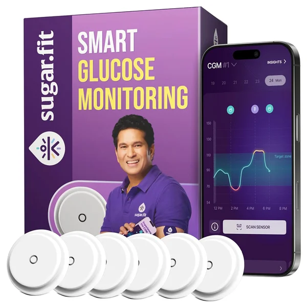 Sugar.Fit Smart Glucose Monitoring Device, 6 Count