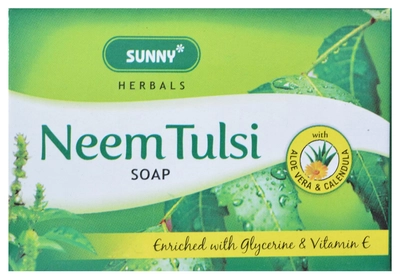 Sunny Herbals Neem Tulsi Soap, 75 gm, Pack of 1