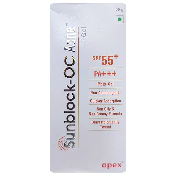 Sunblock-OC Acne SPF 55+ PA+++ Gel 50 gm