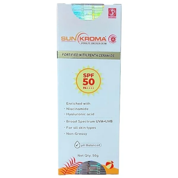Sunkroma Advance SPF50 PA++ Hydralite Sunscreen Cream, 50 gm