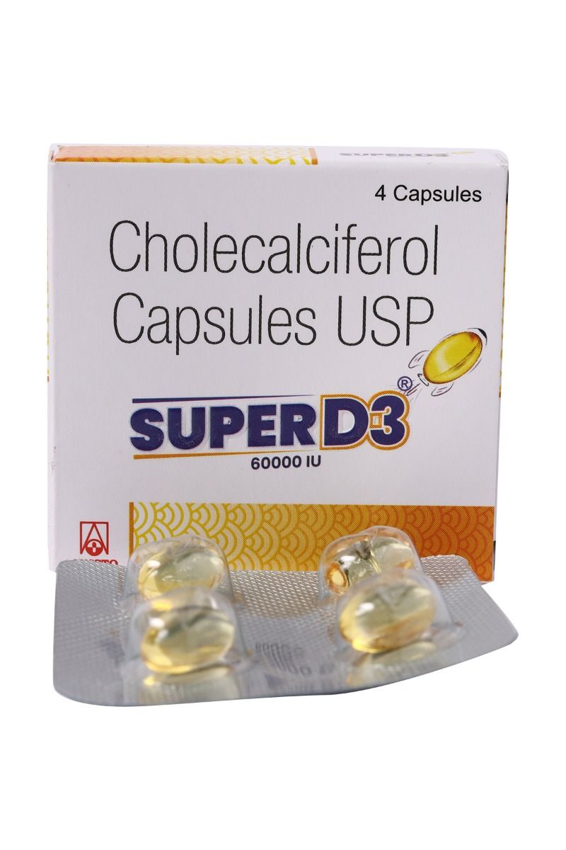 Super D3 60000IU Chewable Tablet 4's Price, Uses, Side Effects ...