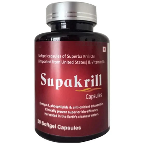 Supakrill Softgel Capsule 30's, Pack of 1