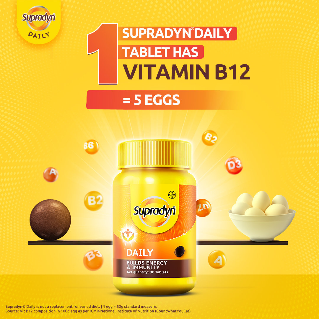 Supradyn Daily Multivitamin For Men & Women, 90 Tablets, Pack of 1 Supradyn Daily Multivitamin For Men & Women, 90 Tablets, Pack of 1