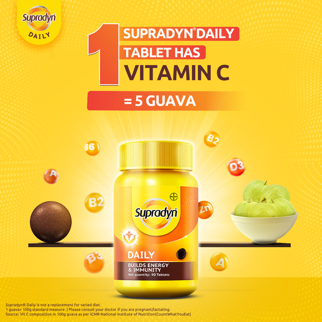 Supradyn Daily Multivitamin For Men & Women, 90 Tablets, Pack of 1 Supradyn Daily Multivitamin For Men & Women, 90 Tablets, Pack of 1