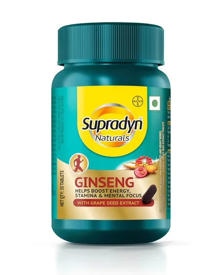 Supradyn Naturals Ginseng With Grape Seed, 30 Tablets