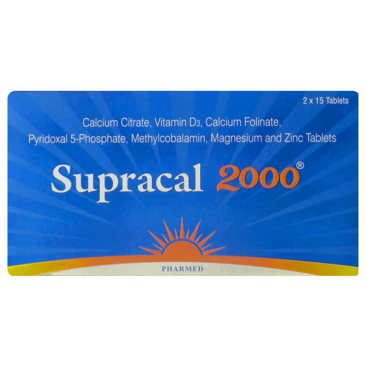 Supracal 2000 Tablet 15's, Pack of 15 Supracal 2000 Tablet 15's, Pack of 15