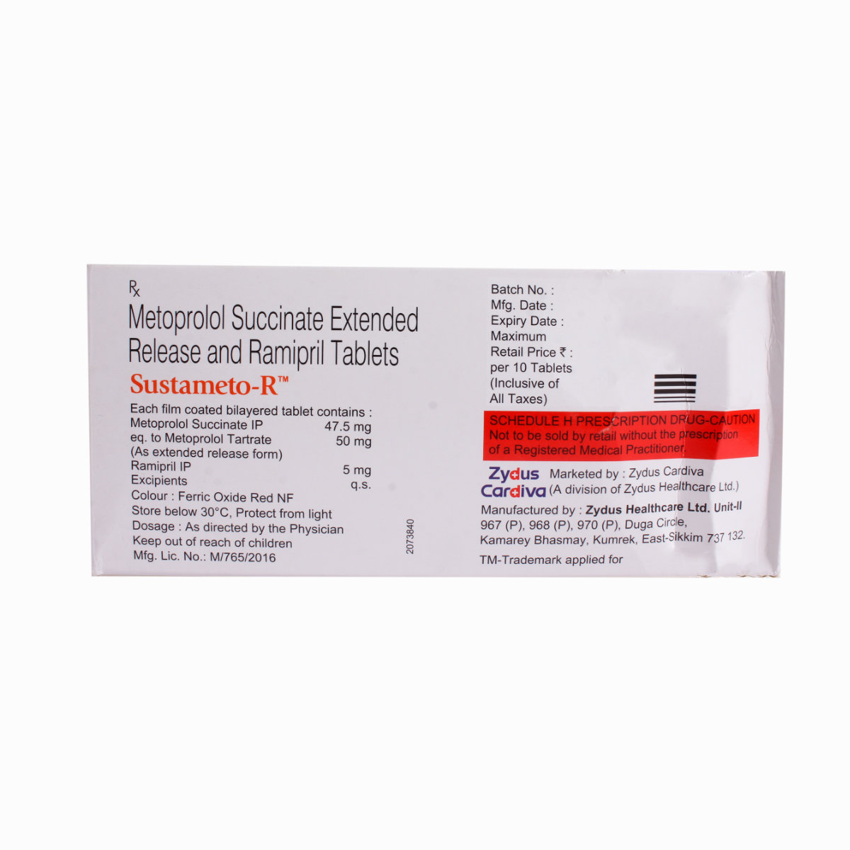 Sustameto R Tablet 10's, Pack of 10 TABLETS Sustameto R Tablet 10's, Pack of 10 TABLETS