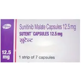 Sutent 12.5 mg Capsule 7's, Pack of 7 TABLETS