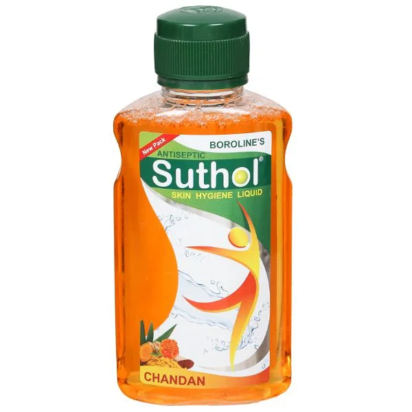 Boroline Suthol Antiseptic Yellow Chandan Skin Liquid, 100 ml