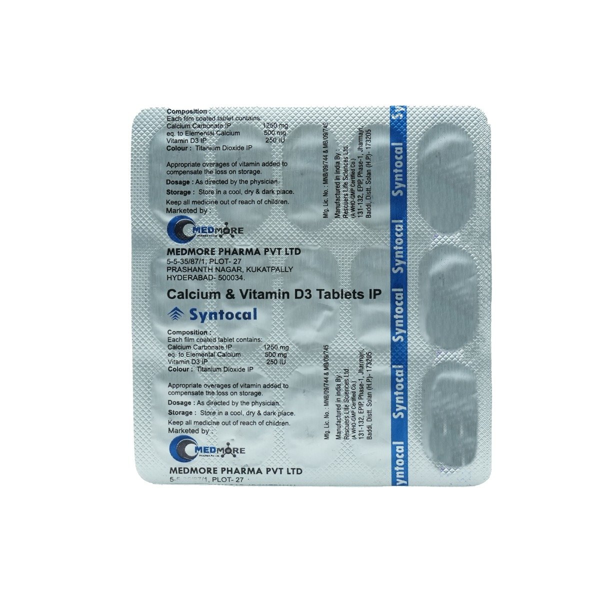 Syntocal Tablet 15's, Pack of 15 Syntocal Tablet 15's, Pack of 15