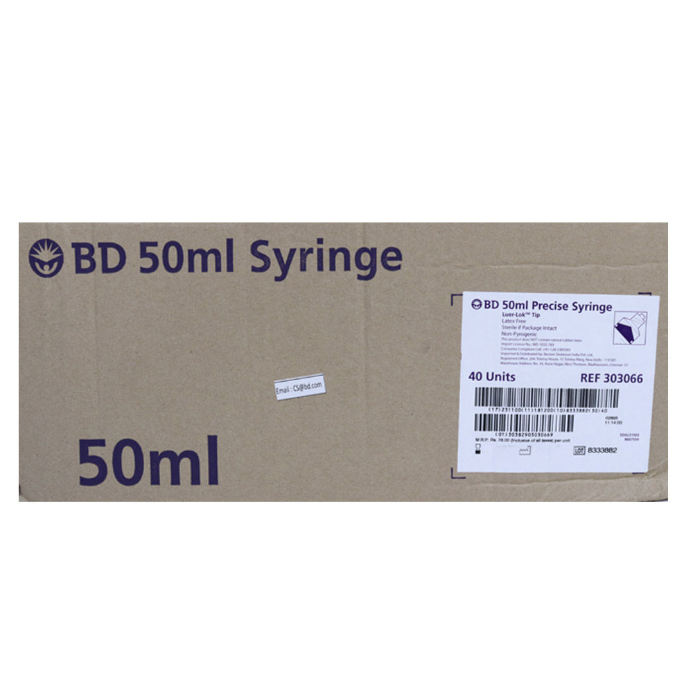 Syringes 50ml B.D Price, Uses, Side Effects, Composition Apollo Pharmacy