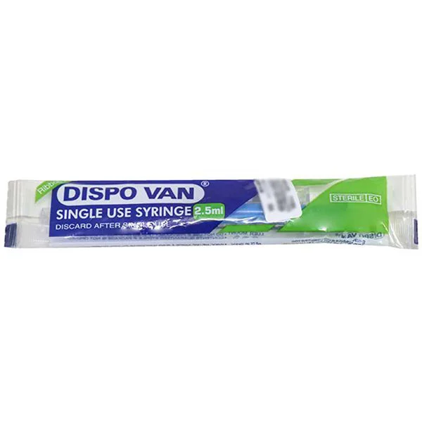 Hindustan Dispovan Syringe 2.5 ml, 1 Count, Pack of 1