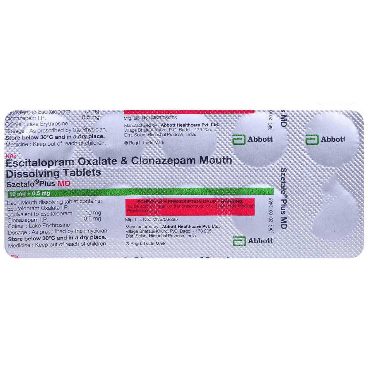 Szetalo Plus MD Tablet 10's, Pack of 10 TABLETS Szetalo Plus MD Tablet 10's, Pack of 10 TABLETS