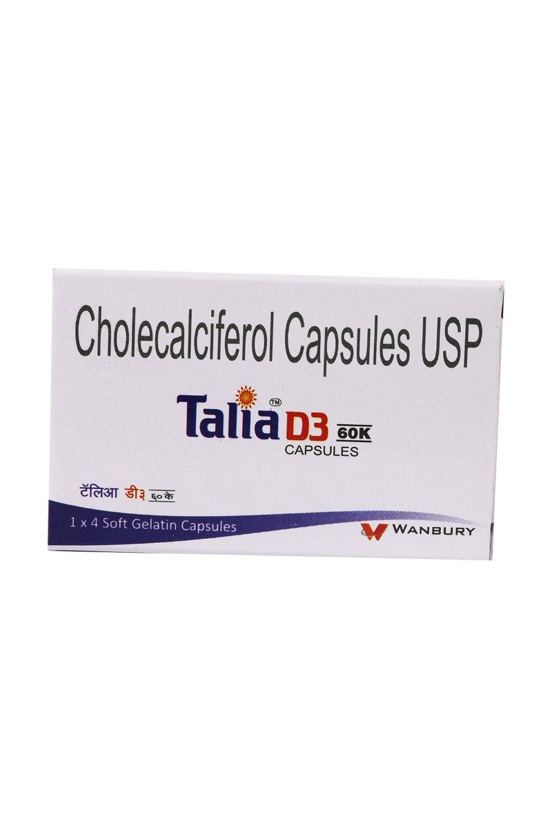 Talia D3 60K Capsule 4's, Pack of 4 Talia D3 60K Capsule 4's, Pack of 4