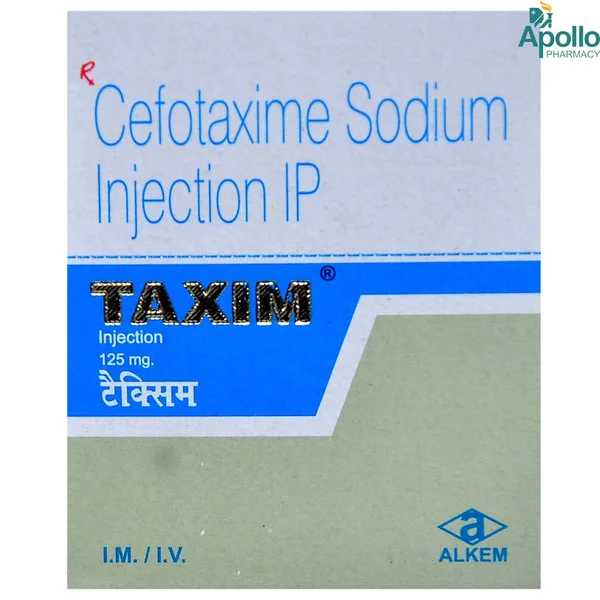 TAXIM 125MG INJECTION, Pack of 1 INJECTION
