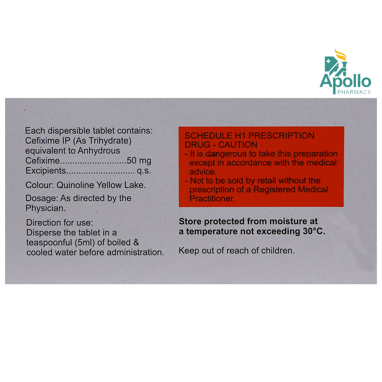 Taxim O DT 50 Tablet 10's, Pack of 10 TABLETS Taxim O DT 50 Tablet 10's, Pack of 10 TABLETS