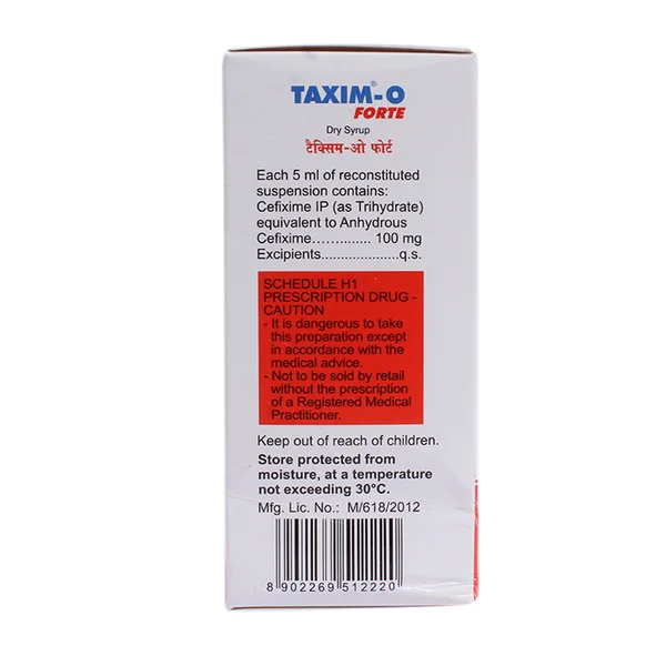 Taxim-O Forte Dry Syrup 60 ml, Pack of 1 Syrup