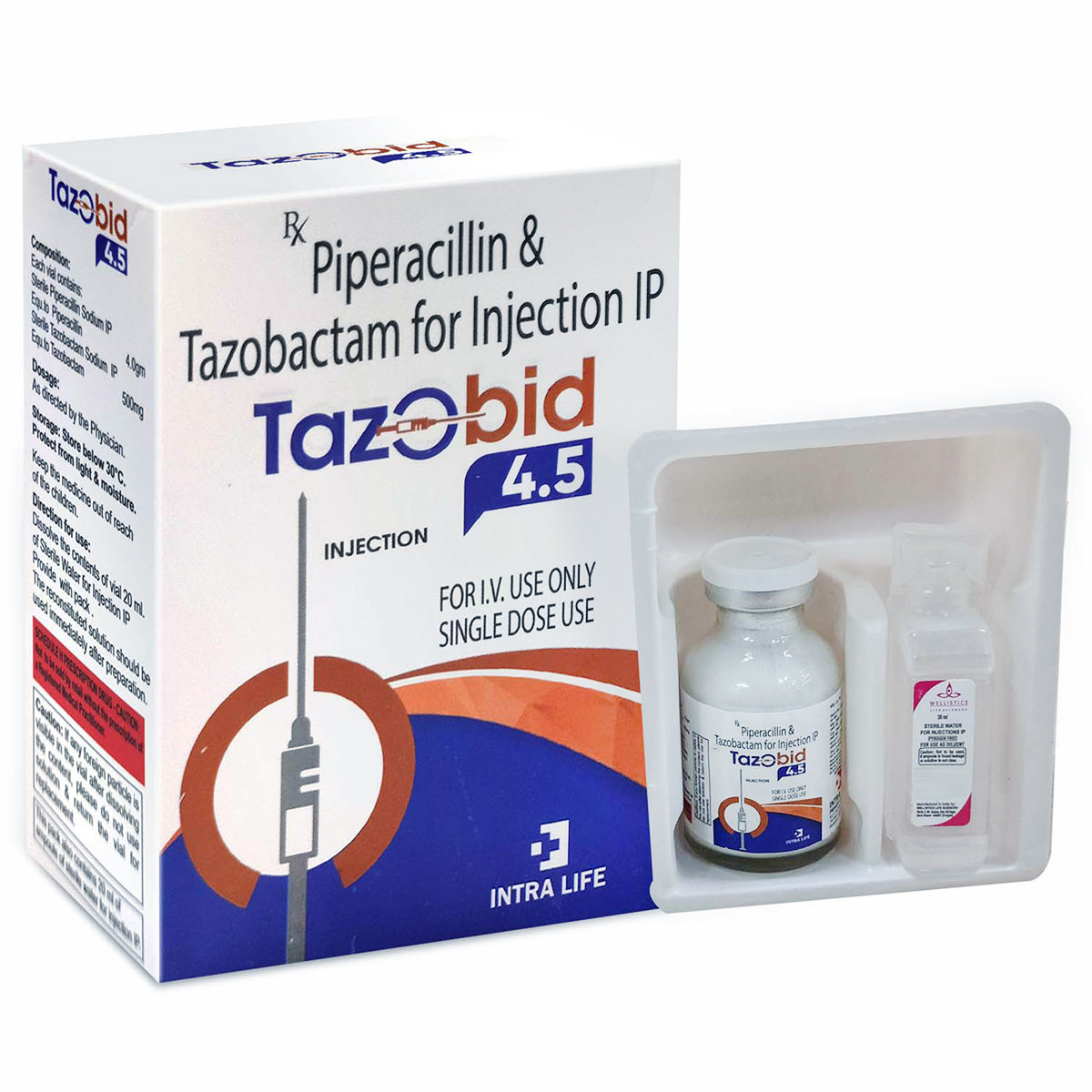 Tazobid-4.5 gm Injection 1's, Pack of 1 Tazobid-4.5 gm Injection 1's, Pack of 1
