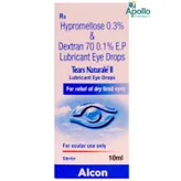 Tears Naturale II Lubricant Eye Drops 10 ml, Pack of 1 EYE DROPS