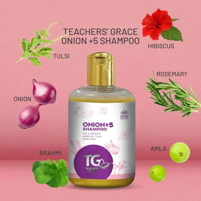 Teachers’ Grace Onion+5 Shampoo, 250 ml, Pack of 1