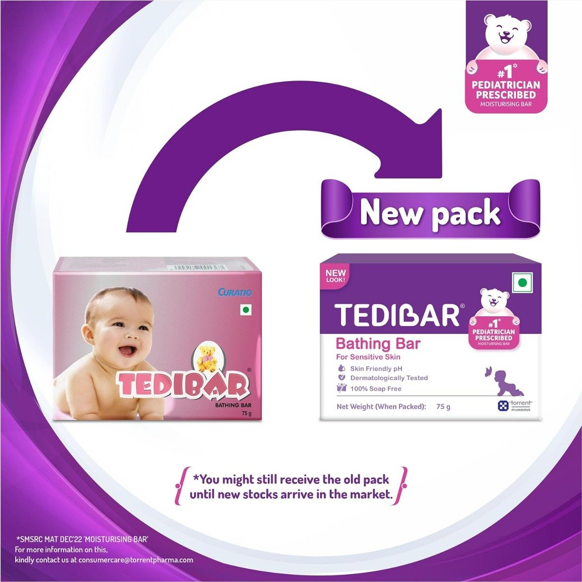 Tedibar Bathing Bar, 75 gm, Pack of 1 Tedibar Bathing Bar, 75 gm, Pack of 1