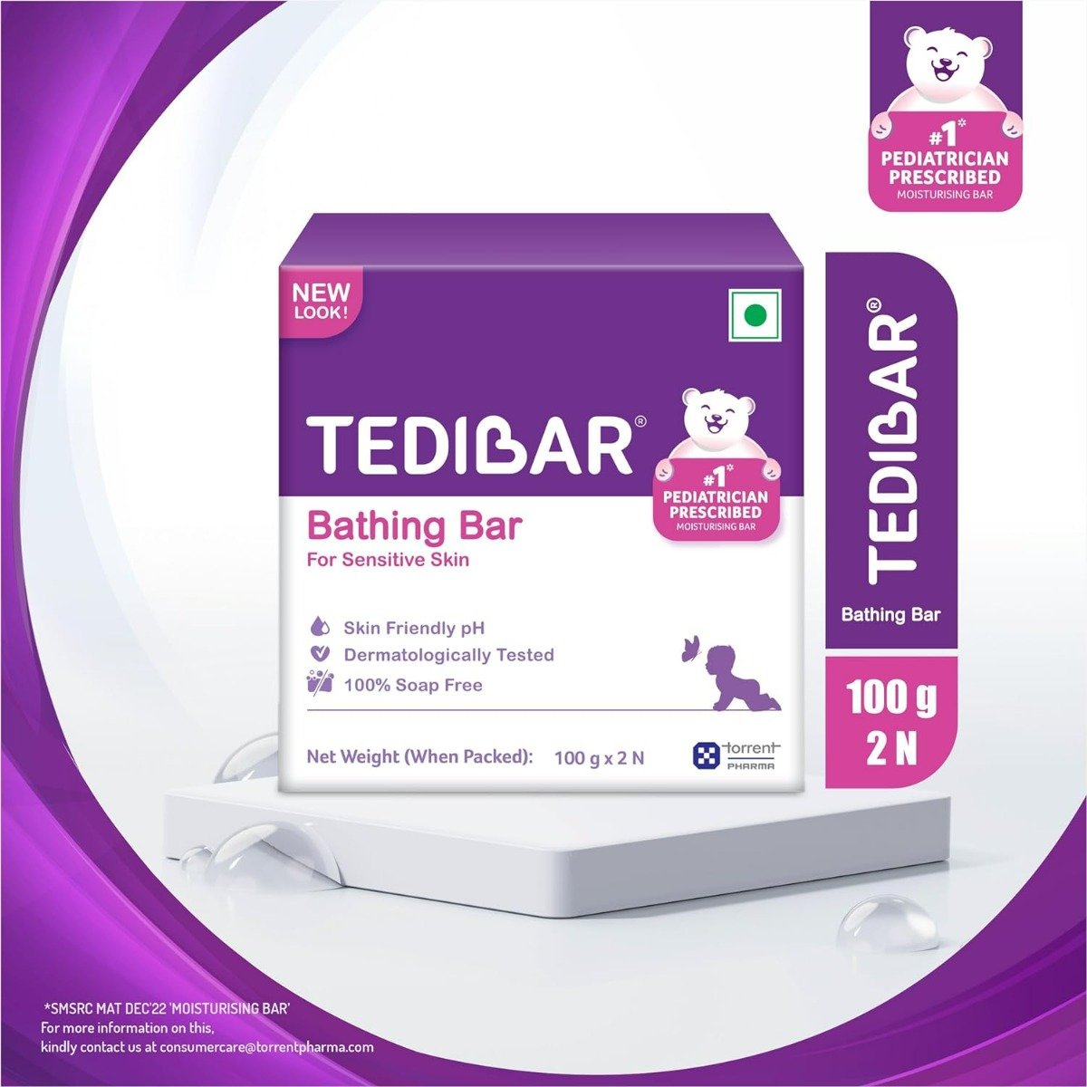 Tedibar Bathing Bar, 200 gm (2x100 gm), Pack of 1 Tedibar Bathing Bar, 200 gm (2x100 gm), Pack of 1