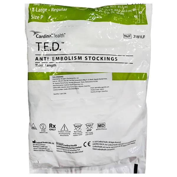 T.E.D ANTI-EMBOLISM STOCKINGS T.L SIZE P REG XL 3181LF(CARD)