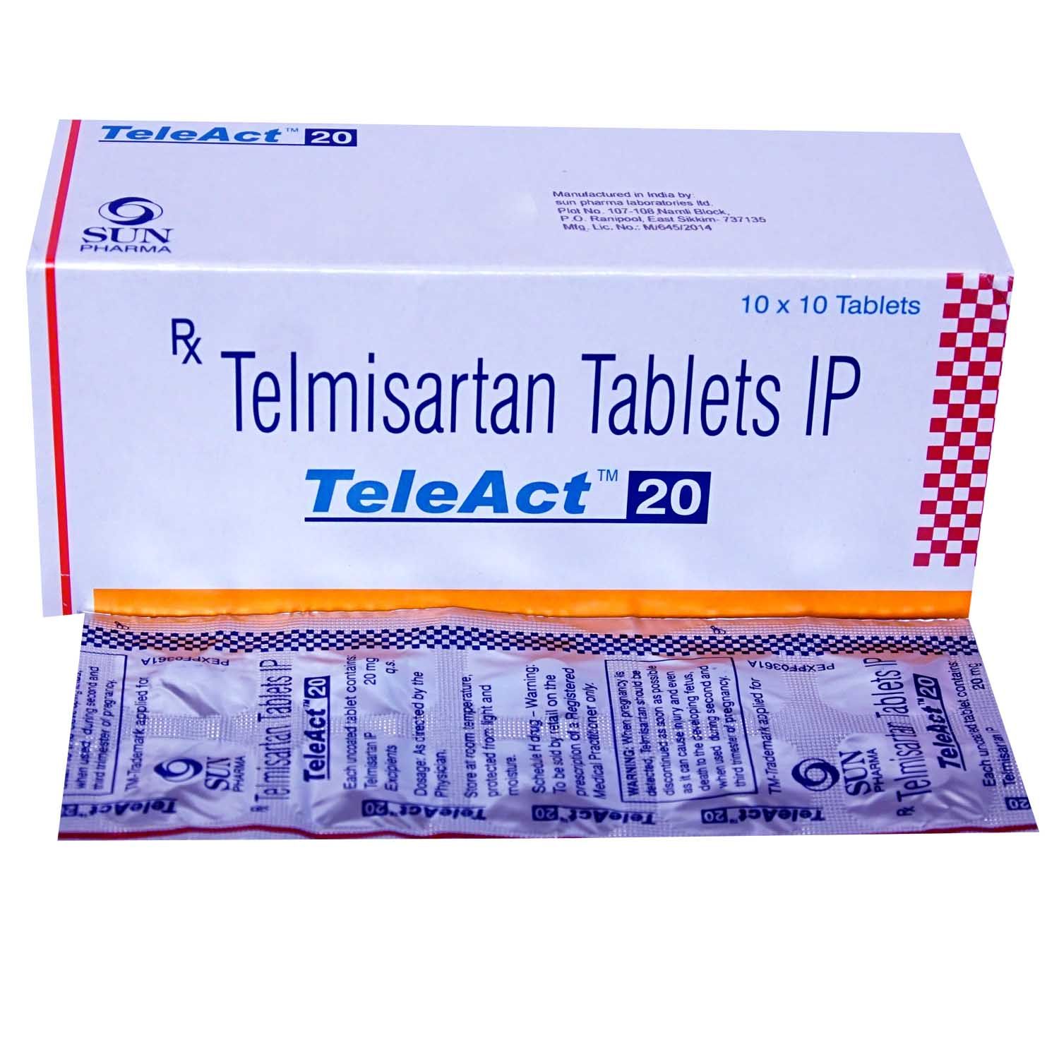 Teleact 20 Tablet | Uses, Side Effects, Price | Apollo Pharmacy