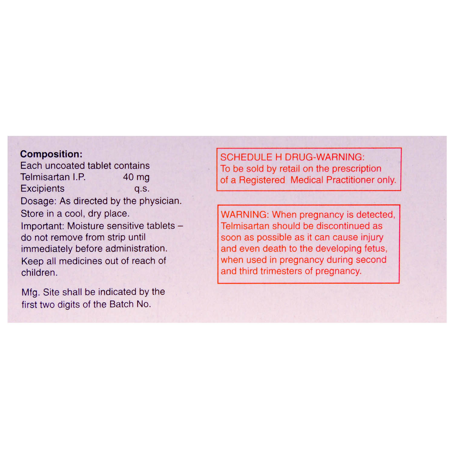 Telma 40 mg Tablet 15's, Pack of 15 TabletS Telma 40 mg Tablet 15's, Pack of 15 TabletS