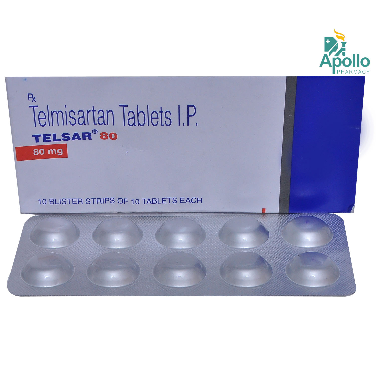Telsar 80 Tablet 10's, Pack of 10 TABLETS Telsar 80 Tablet 10's, Pack of 10 TABLETS
