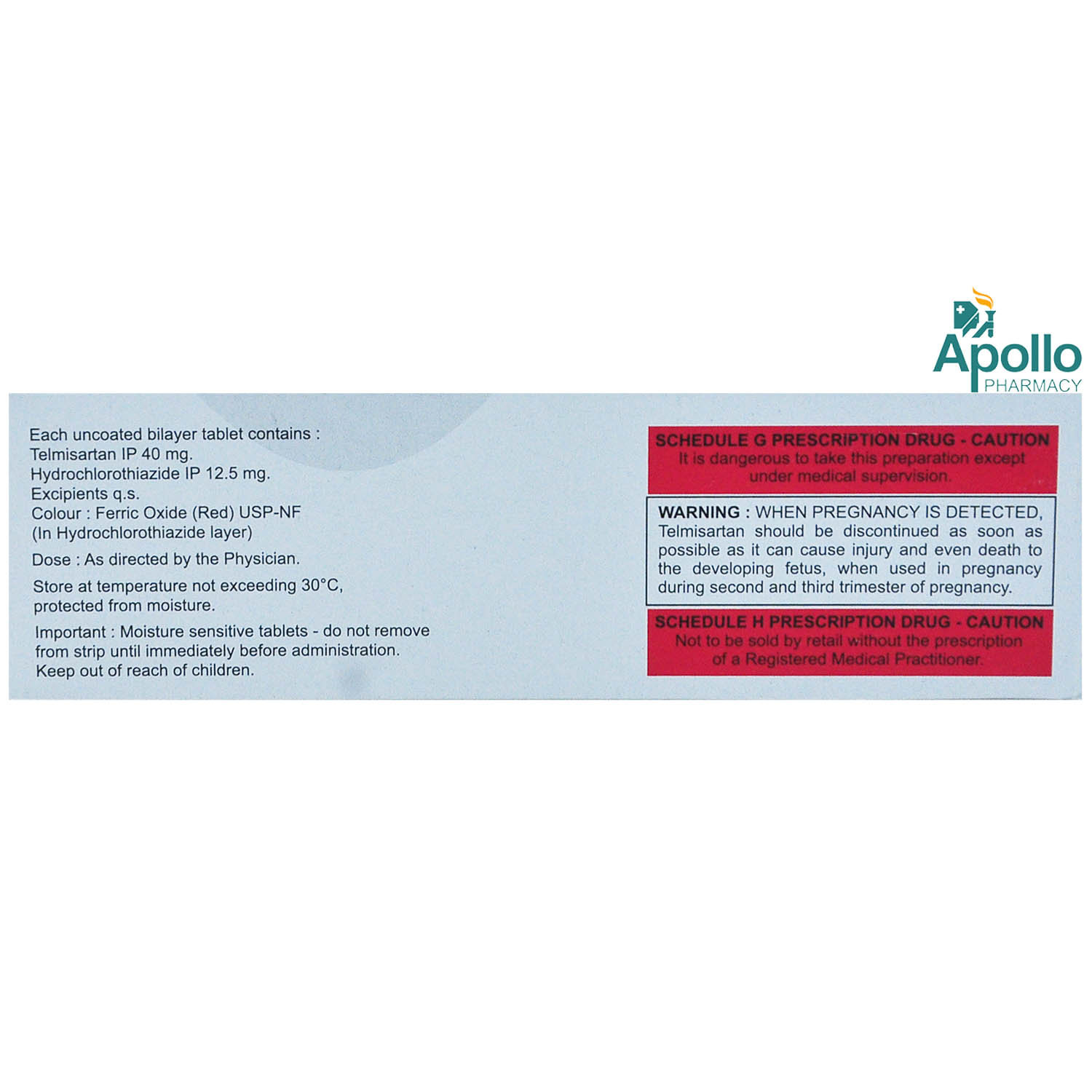 Telmikaa H Tablet 10's, Pack of 10 Telmikaa H Tablet 10's, Pack of 10